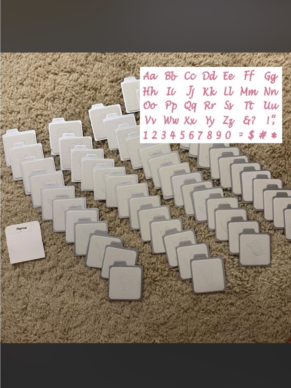 QuicKutz Retired Marisa Classic Upper and Lowercase Die Set